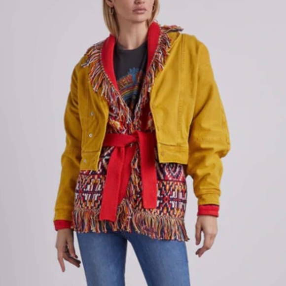 NWOT MOTHER - Yellow Denim Jacket - Picture 5 of 6